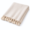 Laura Cotton Throw Blanket - Blanket Cream