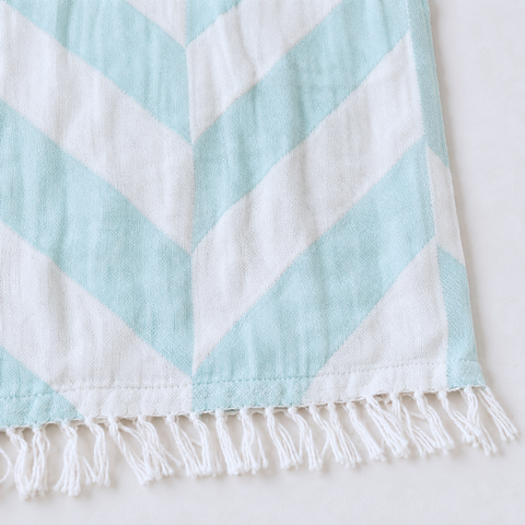 Stripe Throw Cotton Loincloth Smoked-White 100x170 cm