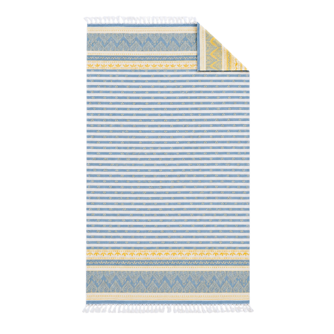 Stripe Throw Cotton Loincloth Smoked-White 100x170 cm