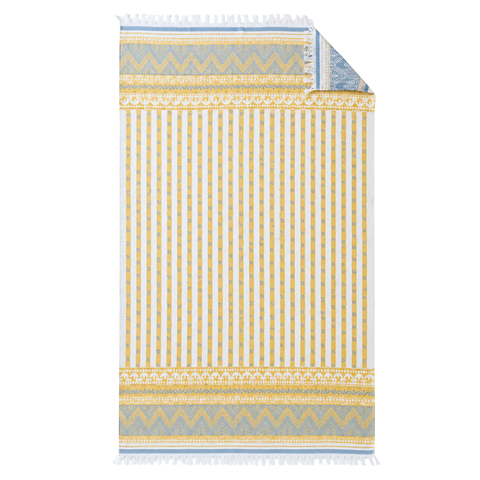 Stripe Throw Cotton Loincloth Smoked-White 100x170 cm