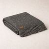 Woolmark Single Person Pure Wool Blanket Checked Mustard