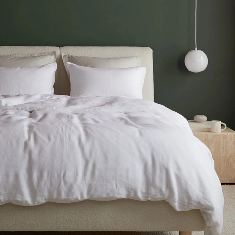 Allure Muslin Cotton Double Duvet Cover Set 200x220 cm White