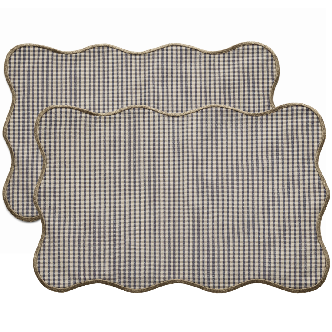 Genoa Woven Linen Stain Resistant Napkin Gray (Pack of 2)