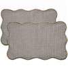 Genoa Woven Linen Stain Resistant Napkin Gray (Pack of 2)