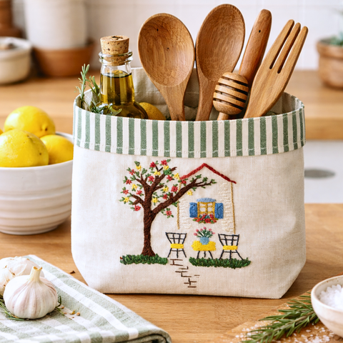 Bread Design Woven Basket Rooster Pattern