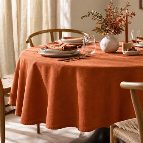 Genoa Woven Linen Stain Resistant Napkin Cinnamon (2 Pack)