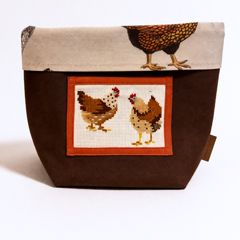 Bread Design Woven Basket Rooster Pattern