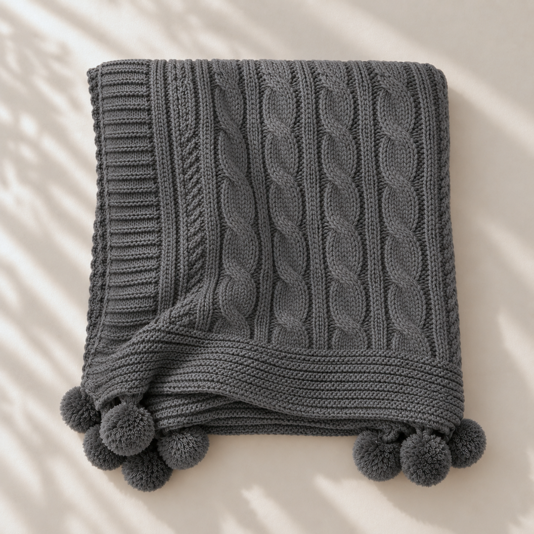 Nova Triko Throw Battaniye 130x150 cm Füme
