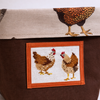 Bread Design Woven Basket Rooster Pattern