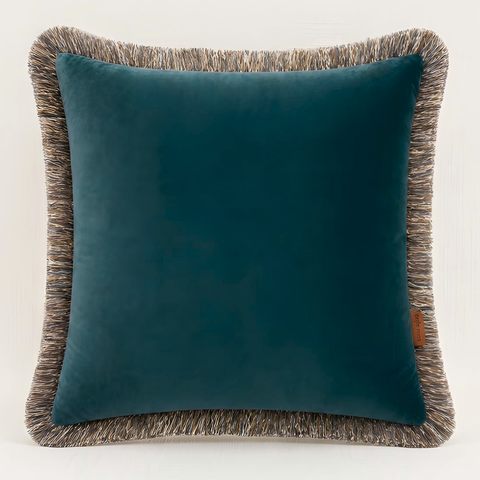 Sapphire Kenar Detaylı Kadife Kırlent 45x45 cm