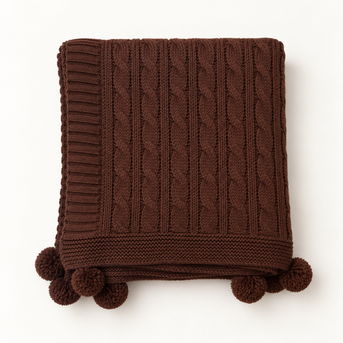Nova Triko Throw Battaniye 130x150 cm Kahve