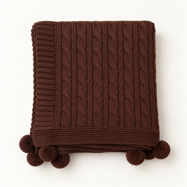 Nova Triko Throw Battaniye 130x150 cm Kahve
