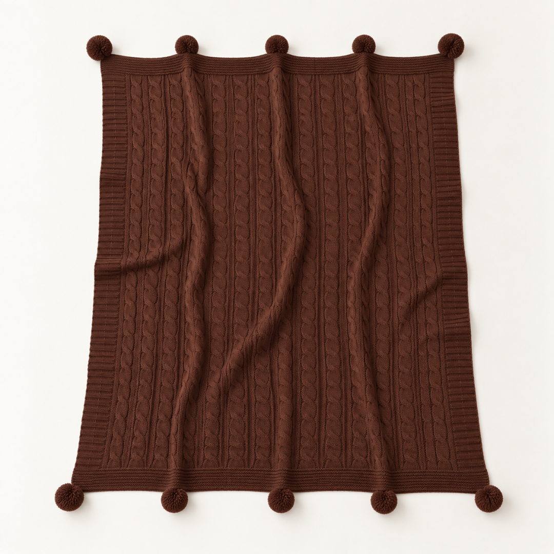 Nova Triko Throw Battaniye 130x150 cm Kahve