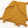 Nova Triko Throw Battaniye 130x150 cm Safran