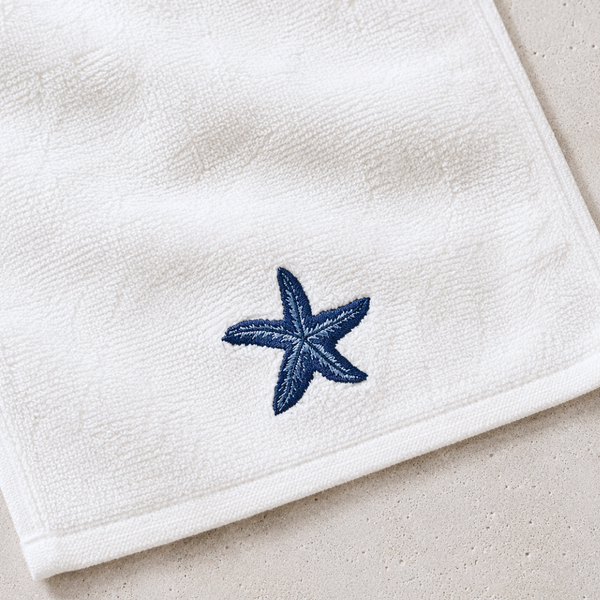 Leaf 100% Cotton Hand Towel 30x30 cm Powder