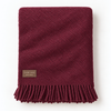 Woolmark Single Pure Wool Blanket Claret Red
