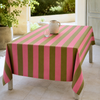 Check Woven Linen Stain Resistant Table Cloth Red