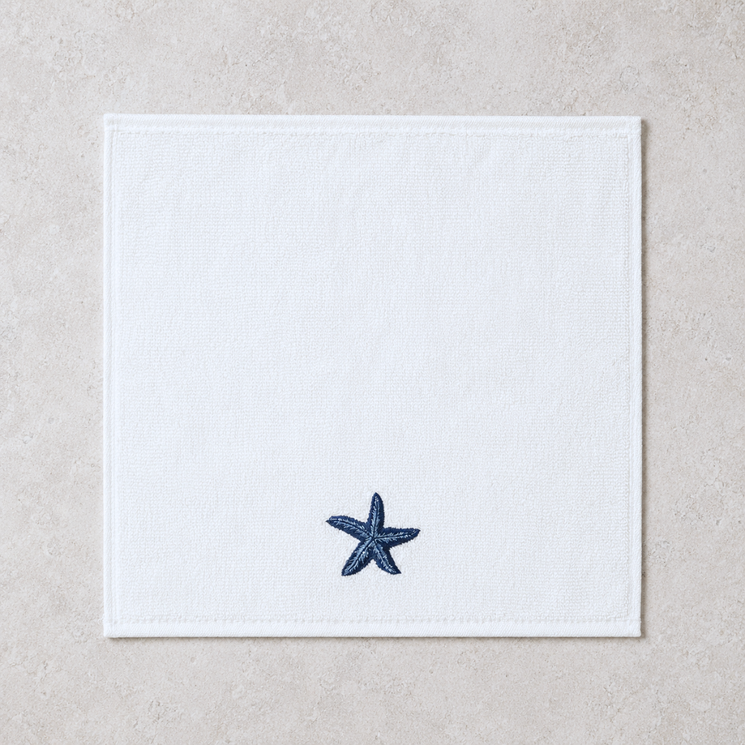Leaf 100% Cotton Hand Towel 30x30 cm Powder