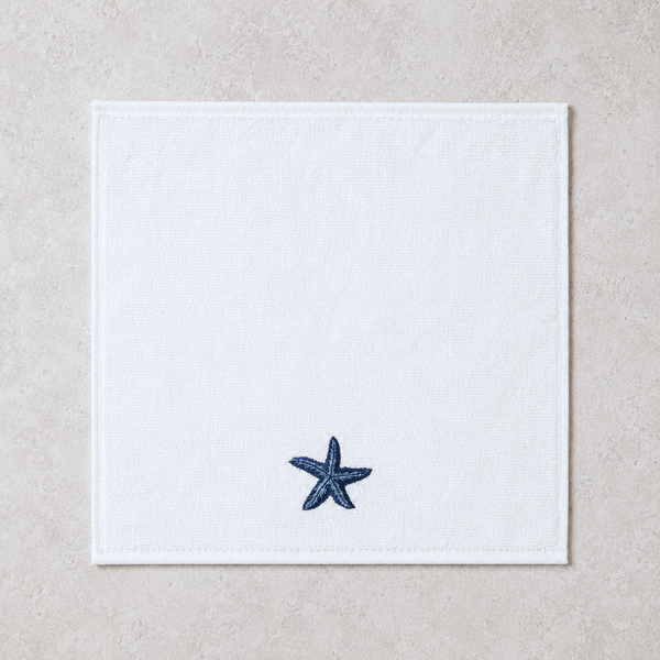 Leaf 100% Cotton Hand Towel 30x30 cm Powder