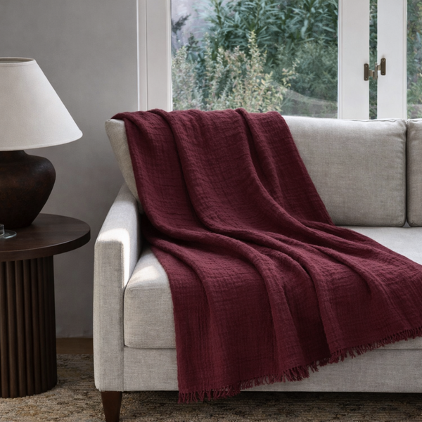 Navigli Single 4 Layer Muslin Bedspread Brown