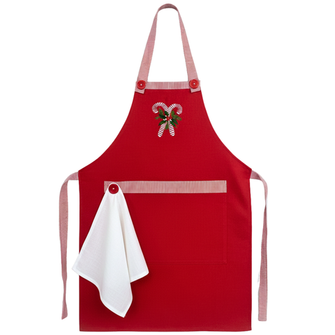 Candy Tasarım Mutfak Önlük Seti Kırmızı