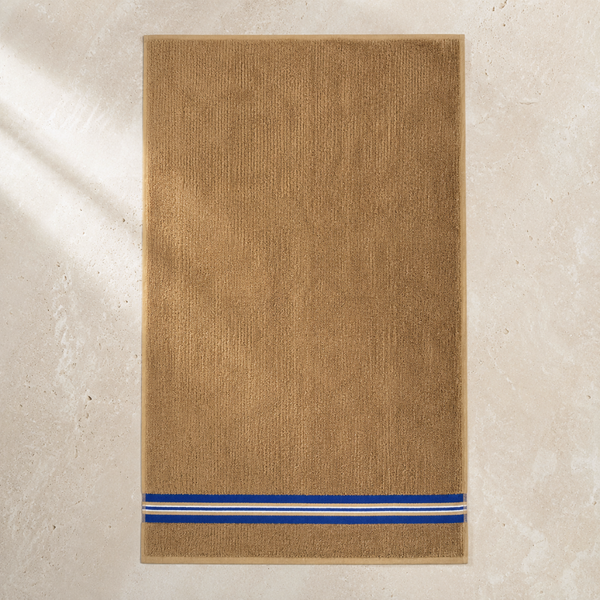 Mistral %100 Pamuk Bordür Detaylı Banyo Havlusu 80x150 cm Karamel