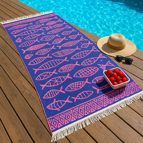 Coral Throw Muslin Cotton Loincloth Red 90x200 cm