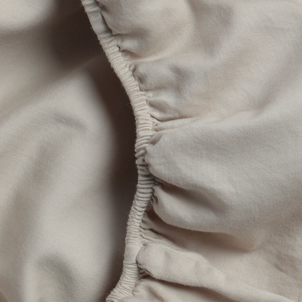 Stella 100% Cotton Ranforce Double Elastic Bed Sheet 160x200 cm Beige