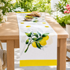 Limon Dalı Leke Tutmaz Pamuk Runner 45x150 cm
