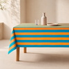 Check Woven Linen Stain Resistant Table Cloth Red