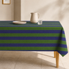 Check Woven Linen Stain Resistant Table Cloth Red