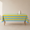 Check Woven Linen Stain Resistant Table Cloth Red