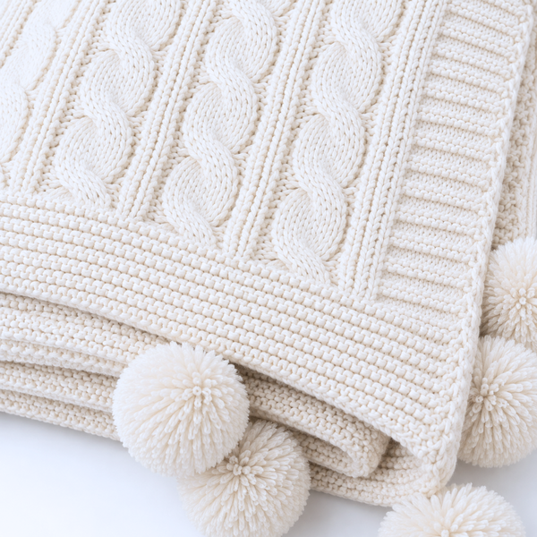 Nova Triko Throw Battaniye 130x150 cm Krem