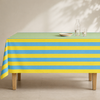 Check Woven Linen Stain Resistant Table Cloth Red