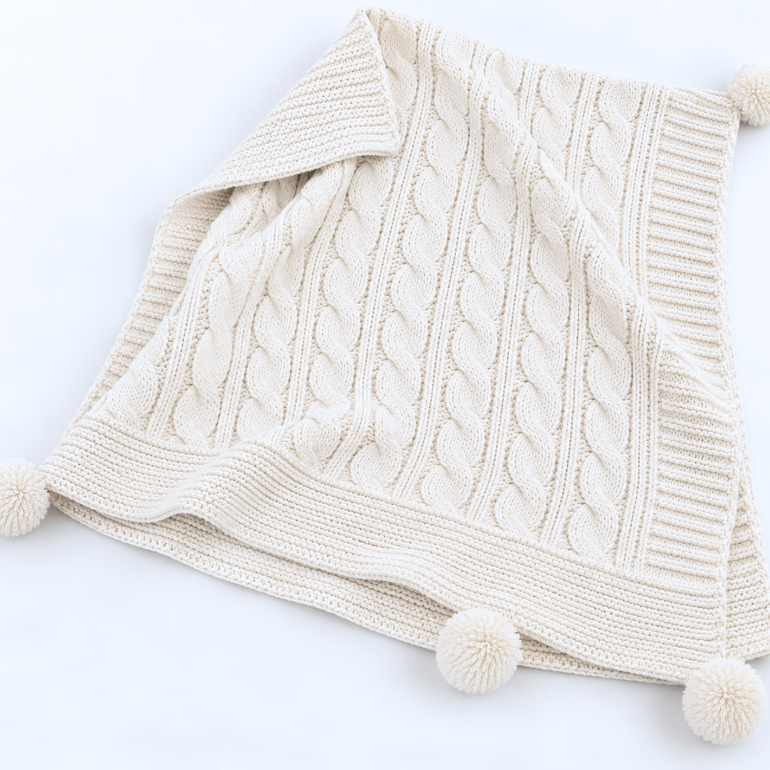Nova Triko Throw Battaniye 130x150 cm Krem