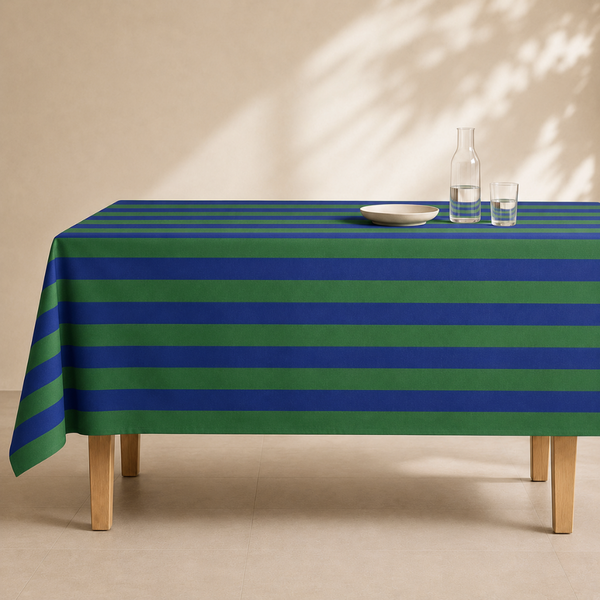Check Woven Linen Stain Resistant Table Cloth Red