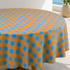 Genoa Woven Linen Stain Resistant Round Table Cloth White