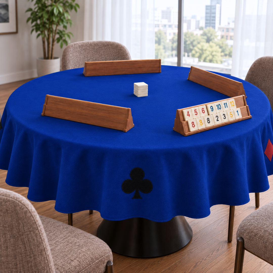 Genoa Woven Linen Stain Resistant Round Table Cloth Red