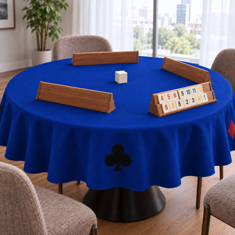 Genoa Woven Linen Stain Resistant Round Table Cloth Red