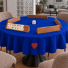 Genoa Woven Linen Stain Resistant Round Table Cloth Red