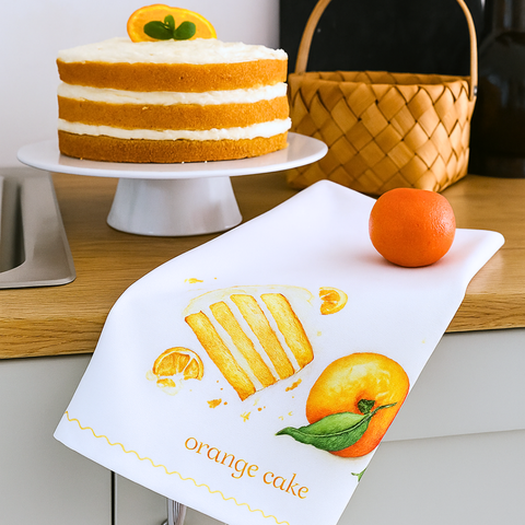 Orange Cake Printed Napkin