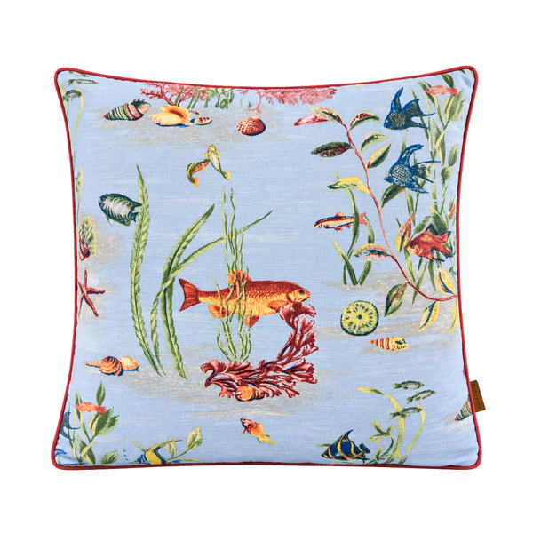 Azzurra Premium Pamuk Kırlent Kılıfı 45x45 cm Mavi