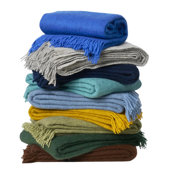 Woolmark Single Pure Wool Blanket Navy Blue