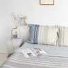 Stripe %100 Pamuk Çift Kişilik Nevresim Takımı 200x220 cm Mavi