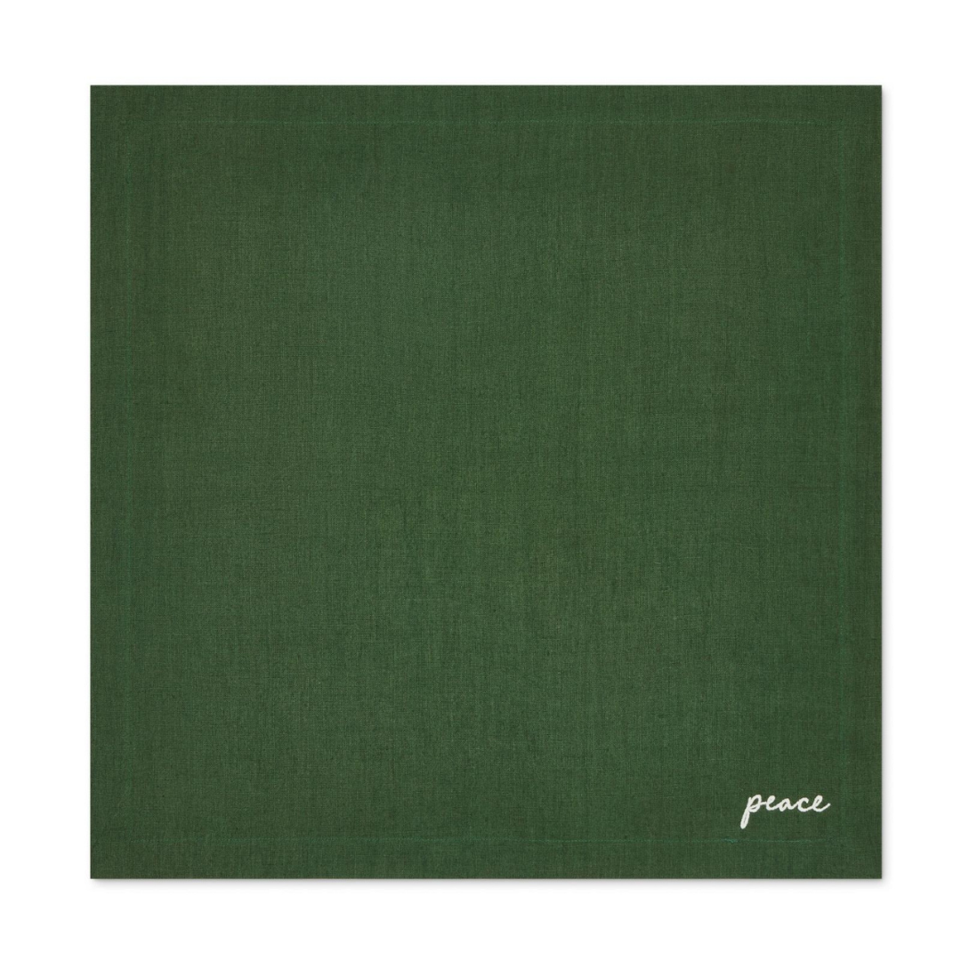 Genoa Woven Linen Stain Resistant Napkin Gray (Pack of 2)