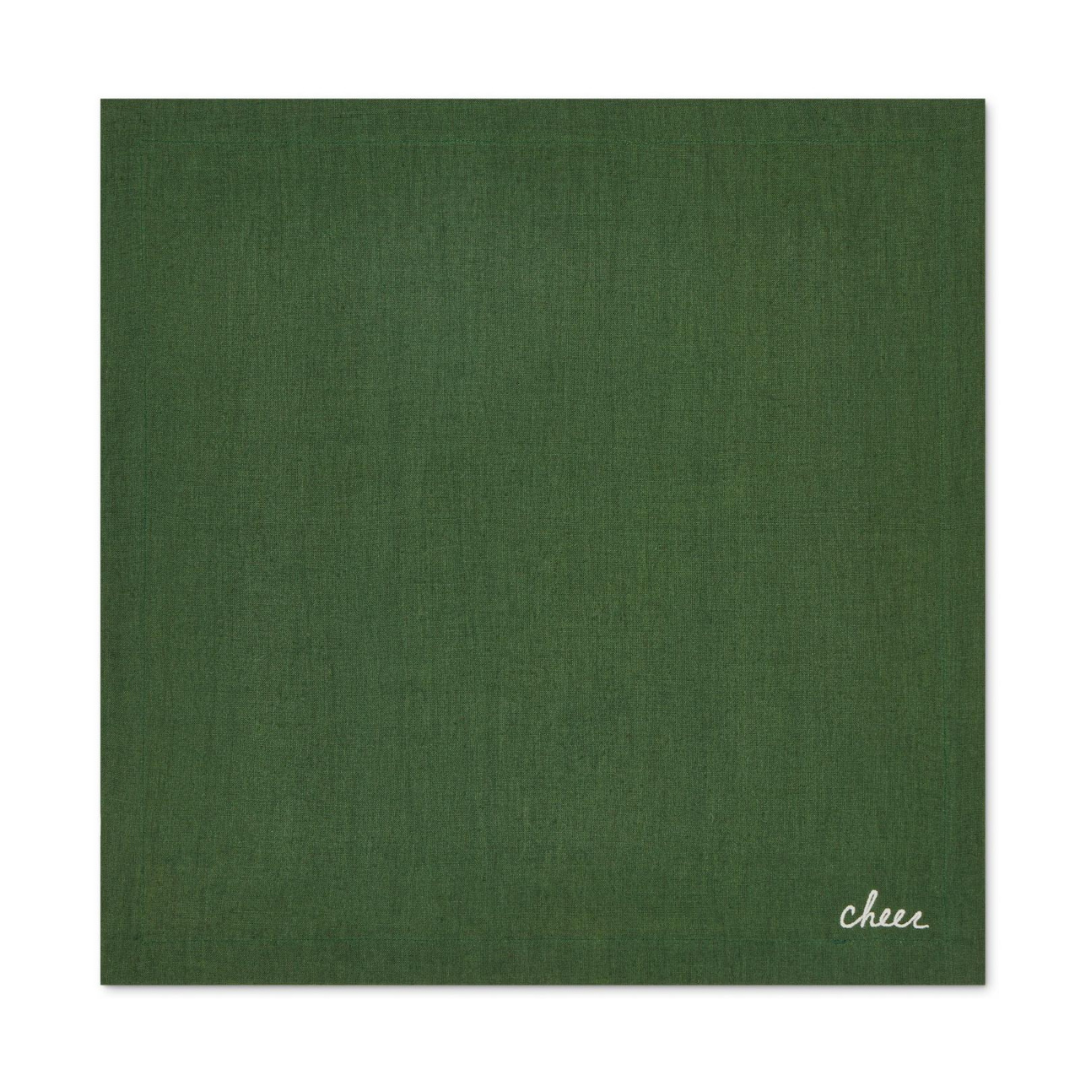 Genoa Woven Linen Stain Resistant Napkin Gray (Pack of 2)