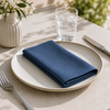 Genoa Woven Linen Stain Resistant Napkin Navy Blue (2 Pack)