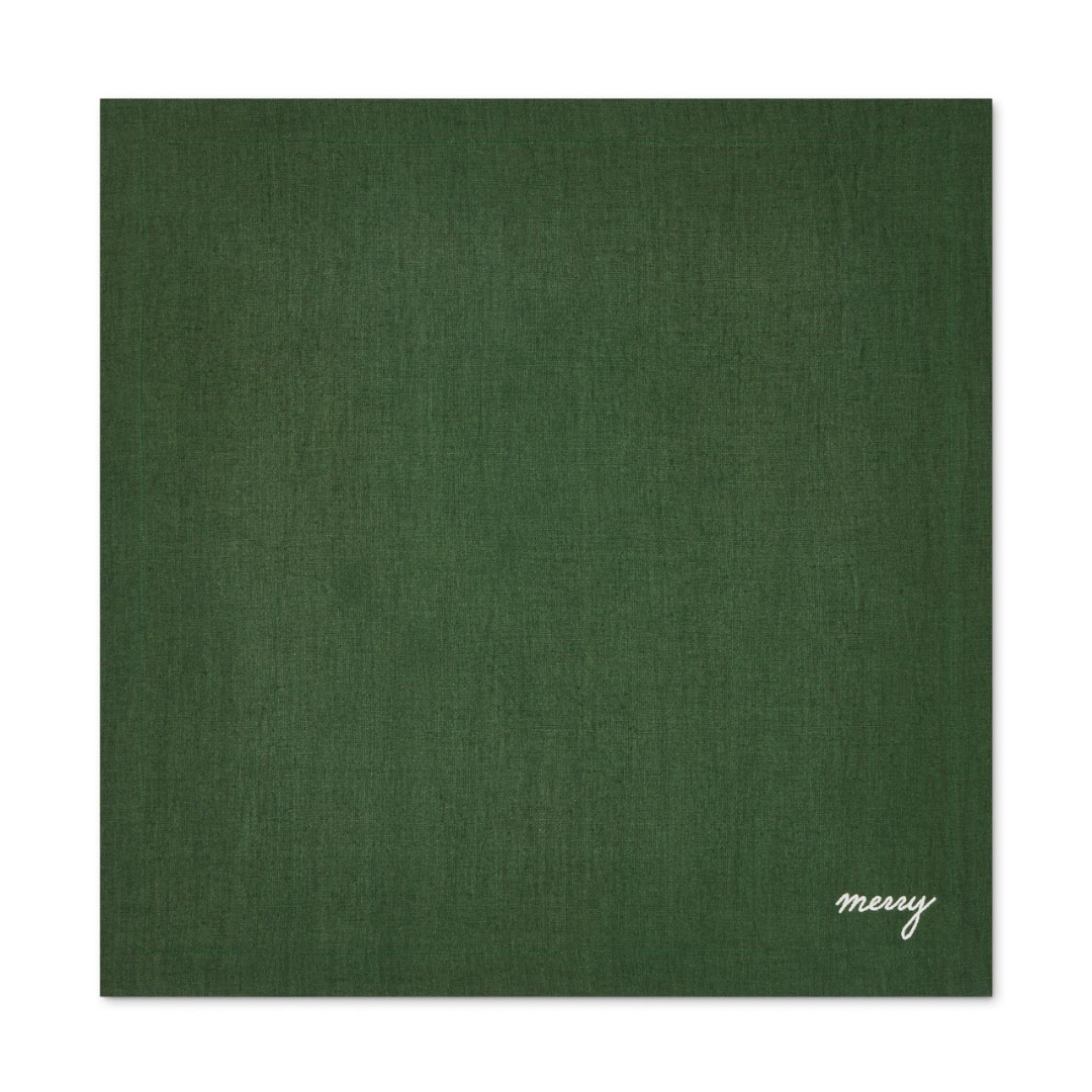 Genoa Woven Linen Stain Resistant Napkin Gray (Pack of 2)