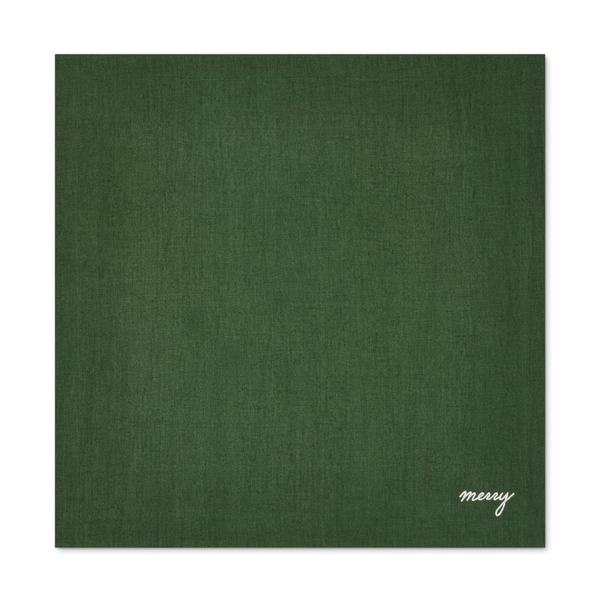 Genoa Woven Linen Stain Resistant Napkin Gray (Pack of 2)