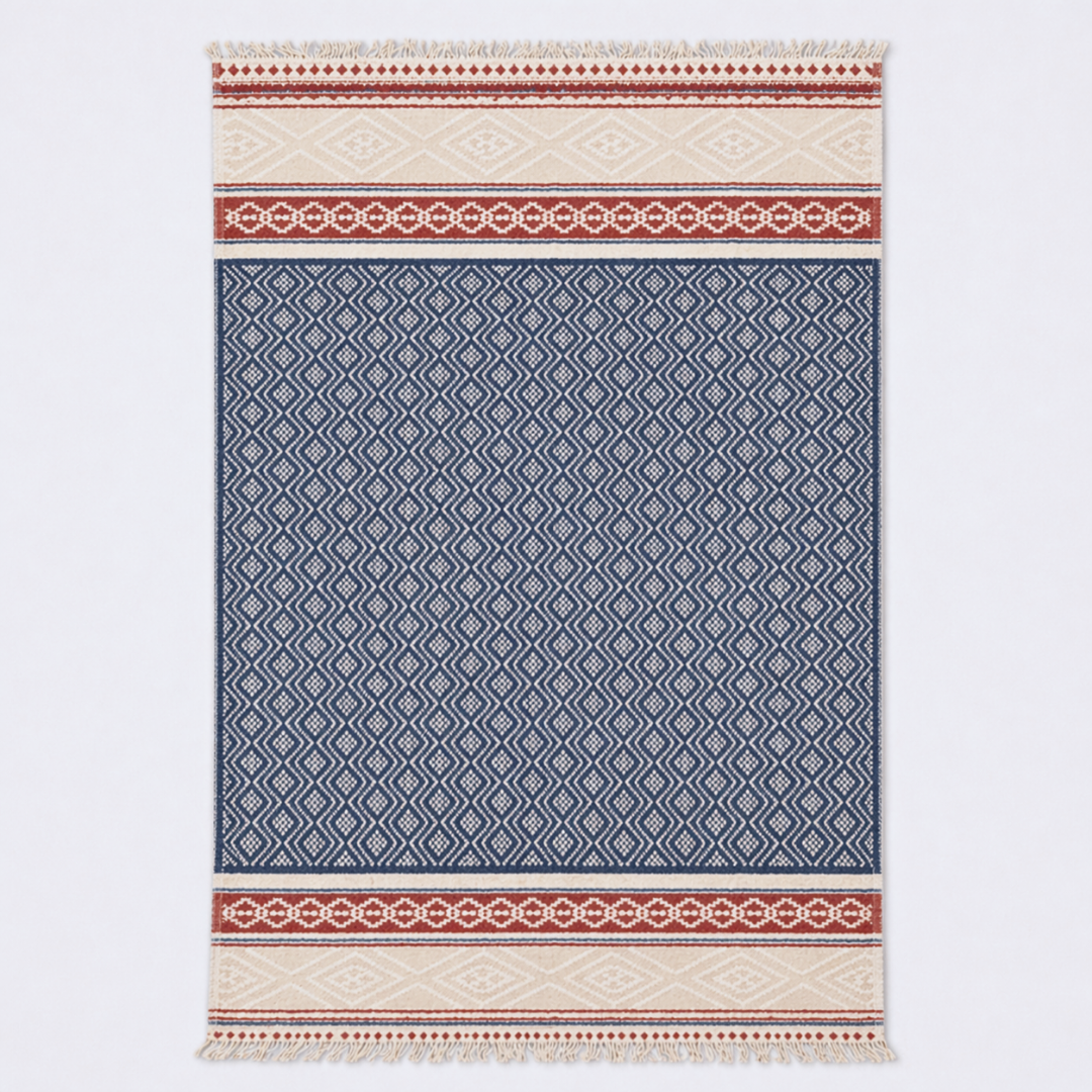 Stripe Throw Cotton Loincloth Smoked-White 100x170 cm